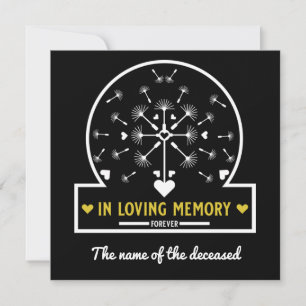 Dandelion In The Wind In Loving Memory  Card