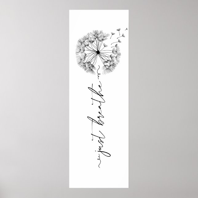 Dandelion in the Wind - Just Breathe in Script Poster (Front)