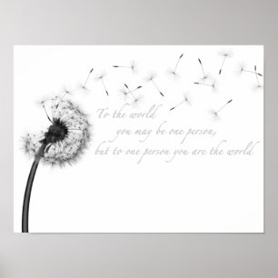 Dandelion Inspiration 16" x 12", Matte Poster