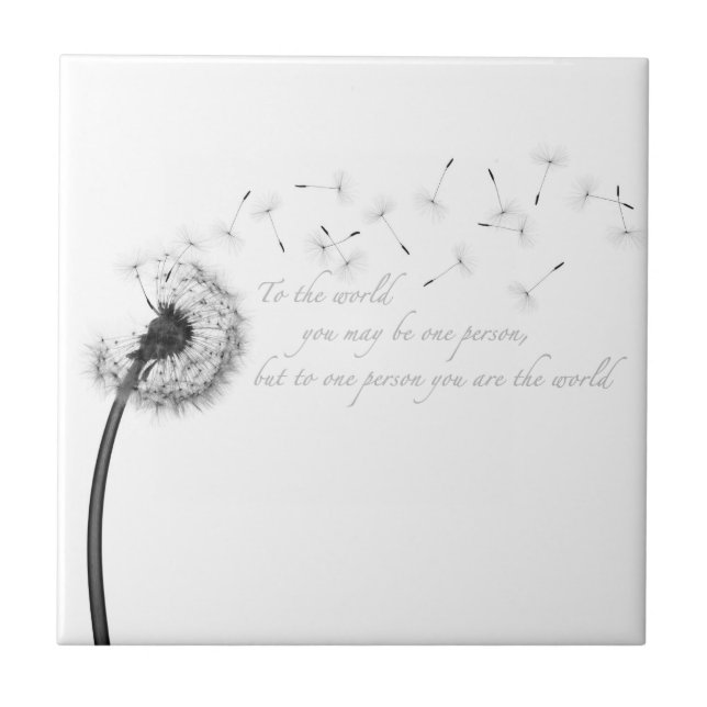 Dandelion Inspiration Ceramic Tile (Front)