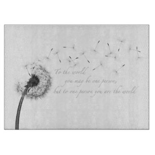 Dandelion Inspiration Glass Cutting Board