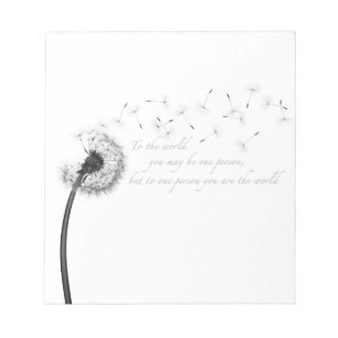 Dandelion Inspiration Notepad