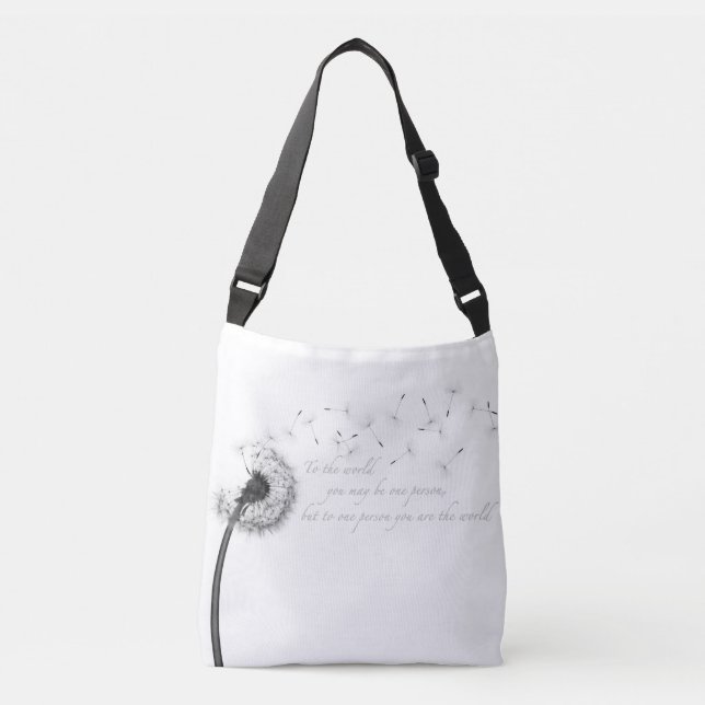 Dandelion Inspiration Print Cross Body Bag (Front)