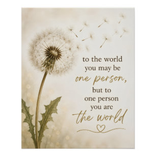 Dandelion Inspiration Quote Wall Art