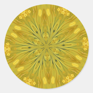 Dandelion Kaleidoscope Classic Round Sticker