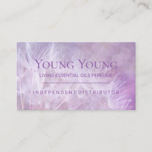 Dandelion Lilac Essential Oils Dandelion Lavender Business Card (Front)