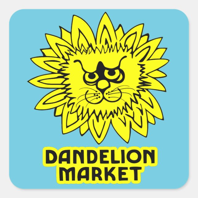 Dandelion Market Square Sticker (Front)