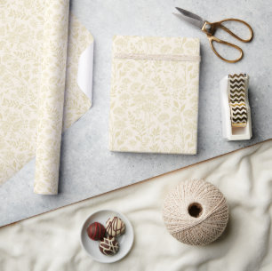 Dandelion Meadow Golden Wheat - Neutral Wrapping Paper