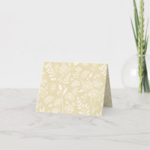 Dandelion Meadow Neutral - Golden Wheat Thank You Card