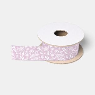 Dandelion Meadow Neutral - Warm Lilac Satin Ribbon