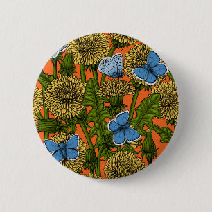 Dandelion medow 6 cm round badge