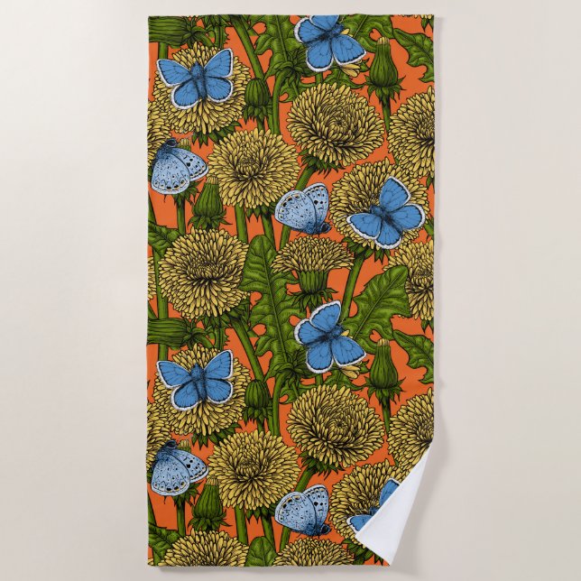 Dandelion medow beach towel (Front)