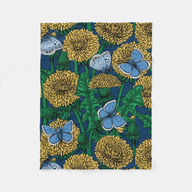 Dandelion medow fleece blanket (Front)