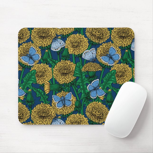 Dandelion medow mouse mat (With Mouse)