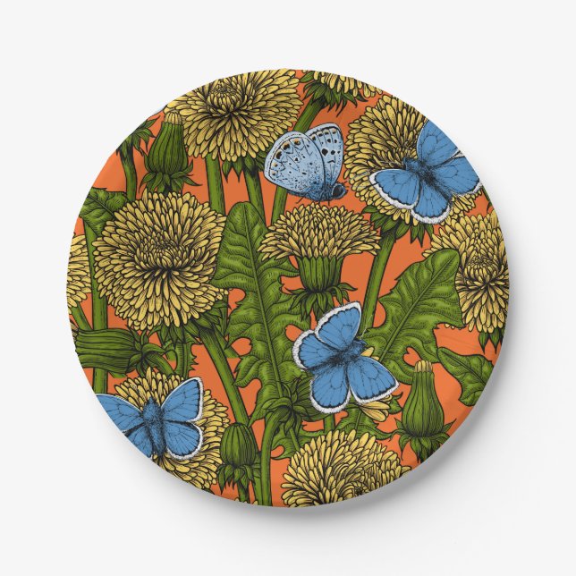 Dandelion medow paper plate (Front)