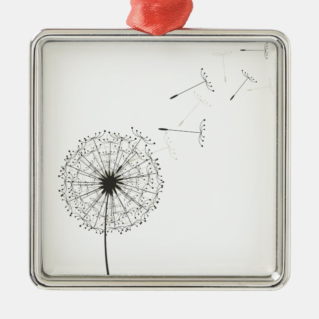 Dandelion Metal Tree Decoration (Front)