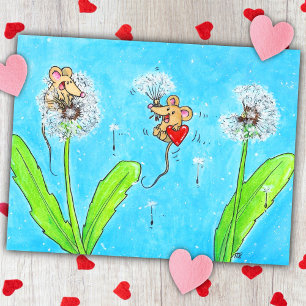 Dandelion Mice Postcard