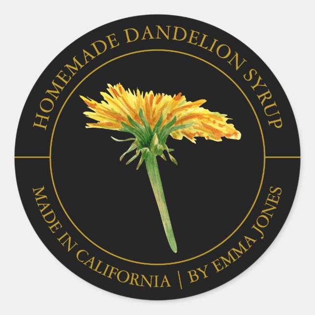 Dandelion Modern label (Front)