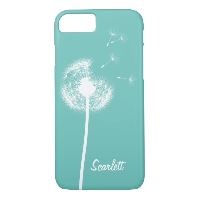 Dandelion Monogram Turquoise iPhone 7 Case (Back)