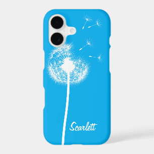 Dandelion Monogrammed Bright Blue iPhone 7 Plus