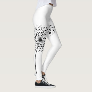 Dandelion Music Notes Leggings