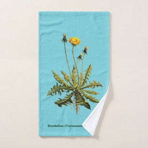 Dandelion On Blue Hand Towel