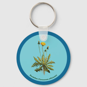 Dandelion On Blue Key Ring