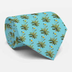 Dandelion On Blue Tie