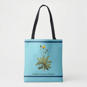 Dandelion On Blue Tote Bag