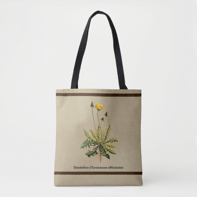 Dandelion On Old Paper Tote Bag (Front)