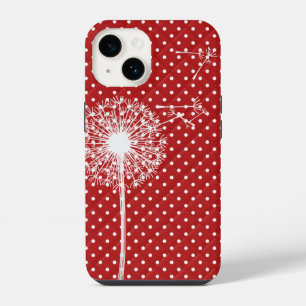 Dandelion On Qulited Polka Dots iPhone 14 Case