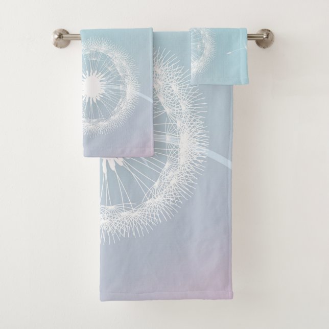 Dandelion pastel bath towel set (Insitu)