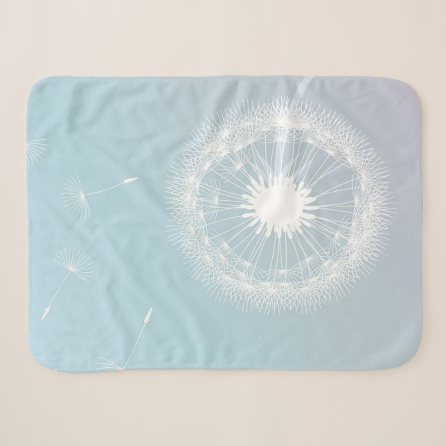 Dandelion pastel sherpa blanket (Front (Horizontal))