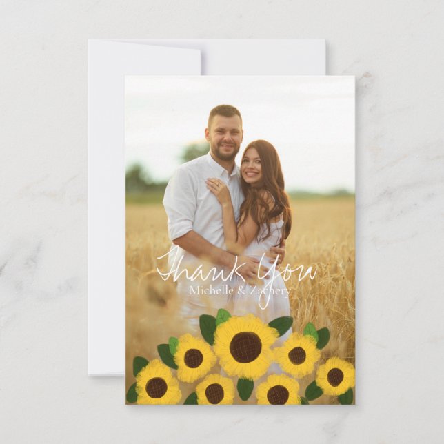 Dandelion Patch Photo Thank You Card (Front)