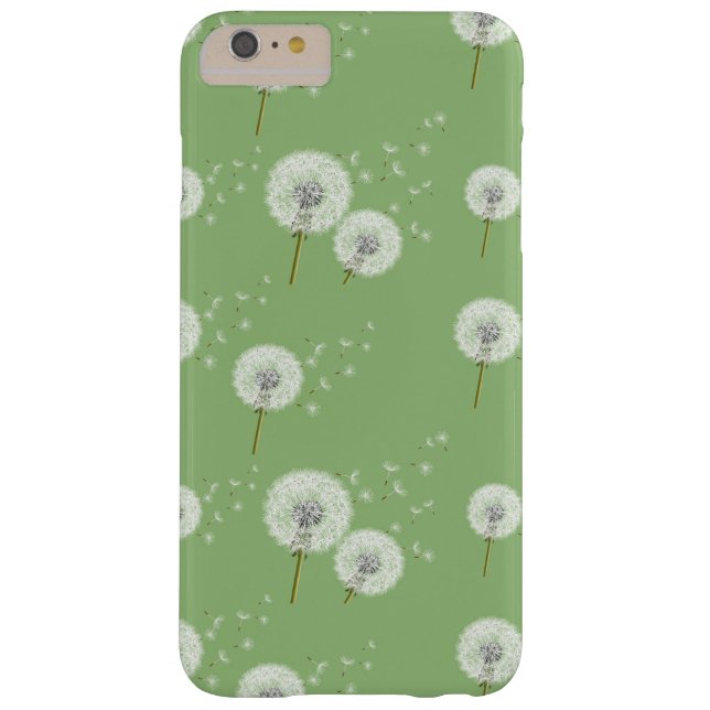Dandelion Pattern on Green Background Case-Mate iPhone Case (Back)