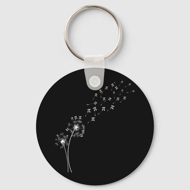 Dandelion Pi Day Flower Floral Tree Math Lover Key Ring (Front)
