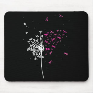 Dandelion Pink Ribbon Cool Breast Cancer Awareness Mouse Mat