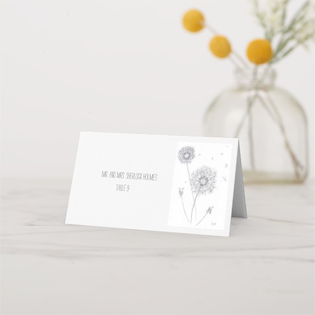 Dandelion Place Card (Front)