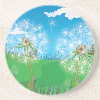 Dandelion plant coaster