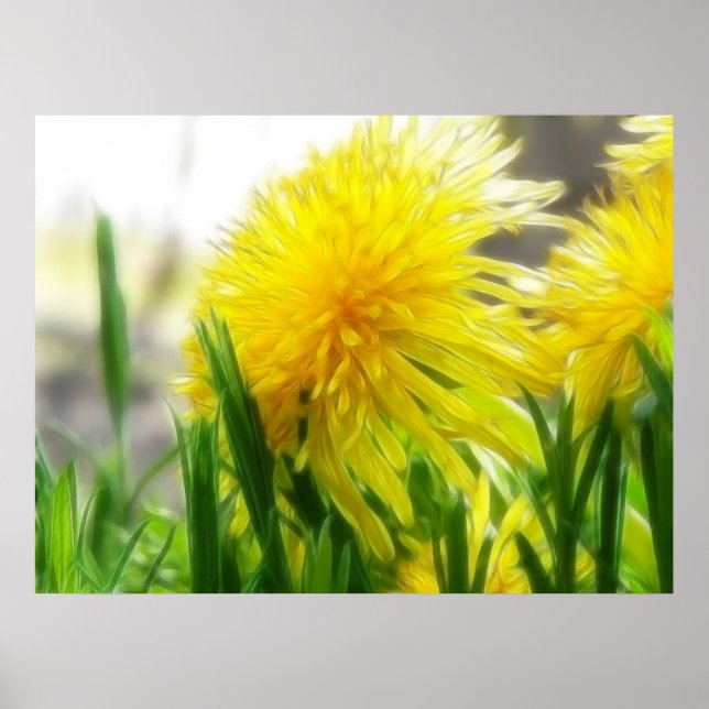 Dandelion Portrait Poster (Front)
