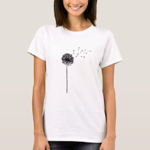 Dandelion Print Nature Macro Flowers T-Shirt
