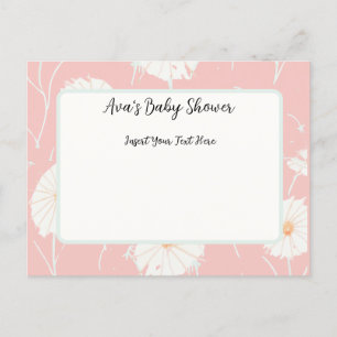 Dandelion Puff Pink Post Card Invitations