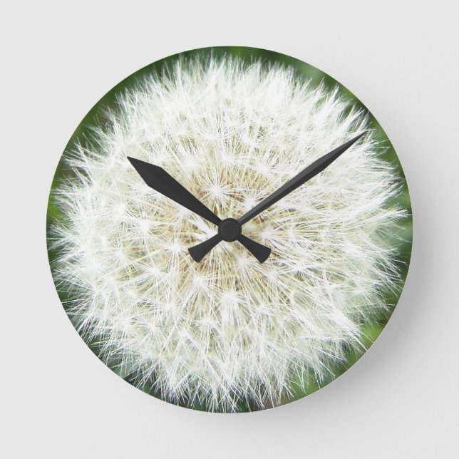 Dandelion puff round clock (Front)