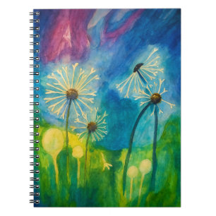Dandelion Puffs Watercolor Notebook