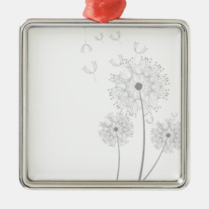 Dandelion pure modern flower art metal tree decoration
