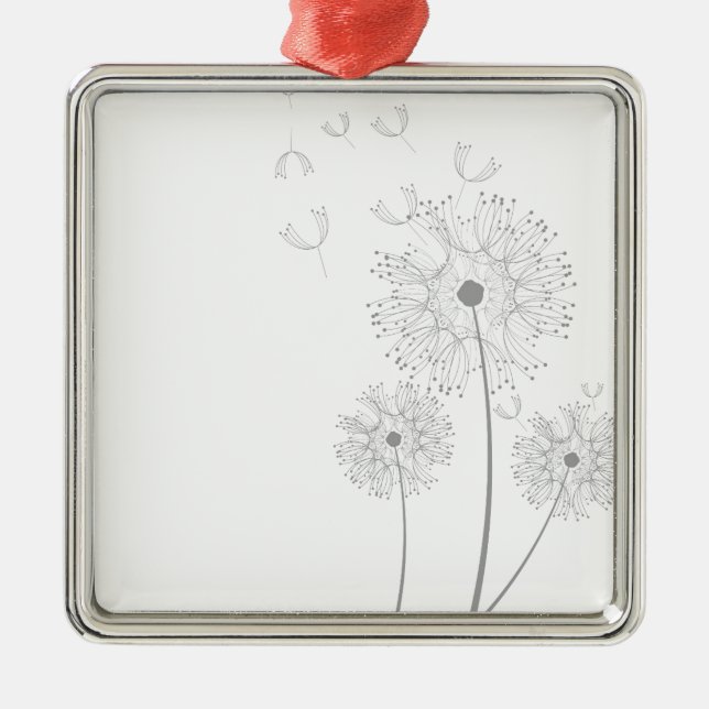 Dandelion pure modern flower art metal tree decoration (Front)