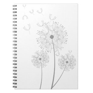 Dandelion pure modern flower art notebook