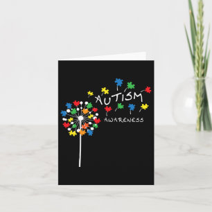 Dandelion Puzzle Piece Cool Autism Awareness Gift  Card