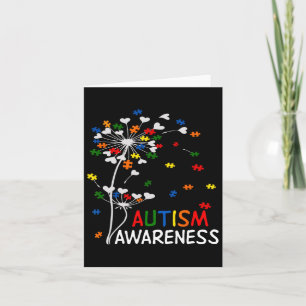 Dandelion Puzzle Piece Cool Autism Awareness Gift Card