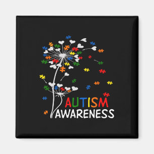 Dandelion Puzzle Piece Cool Autism Awareness Gift Magnet